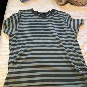 Women’s Style&Co stripped green shirt
